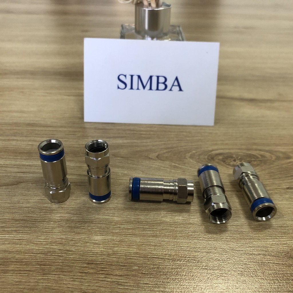 10 Cái đầu nối F5 cho truyền hình cáp, anten chảo K+, rắc F5 Camera loại nén cao cấp Model : FE058 Hãng ZG