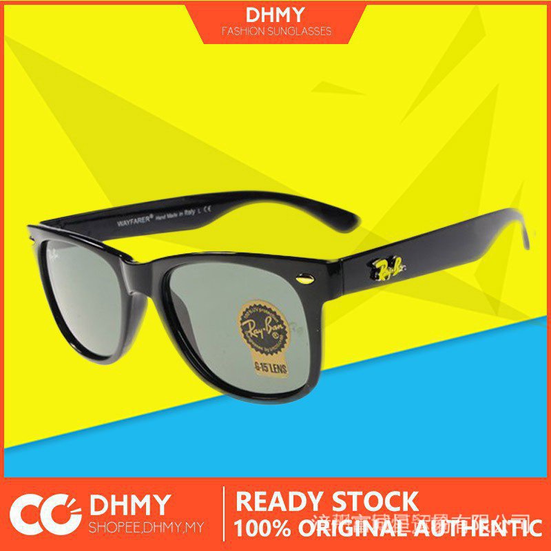Kính râm mới OG3T 4dvp 2019 Ray / Ban Wayfarer 2140 kính xanh đen