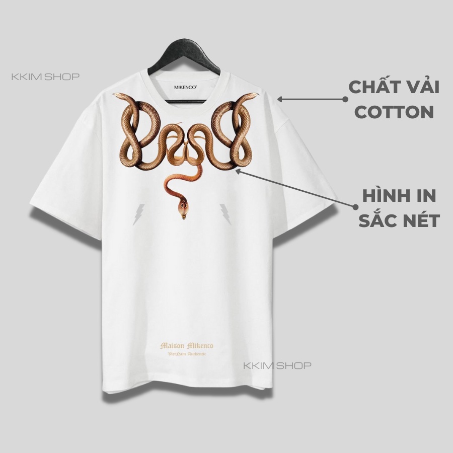 Áo Thun Tay Lỡ MIKENCO, áo phông unisex Form rộng oversize, chất liệu Cotton. KKIM Shop