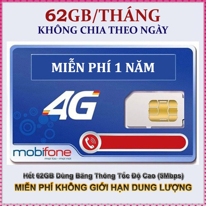 Sim Không Giới Hạn Mobifone 4G