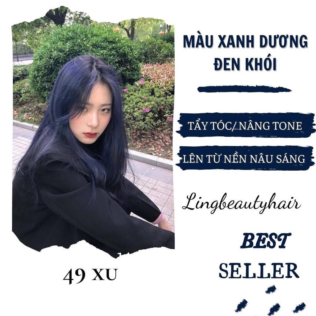 Sét Thuốc Nhuộm Xanh Dương Đen Khói TẶNG oxi- gang tay