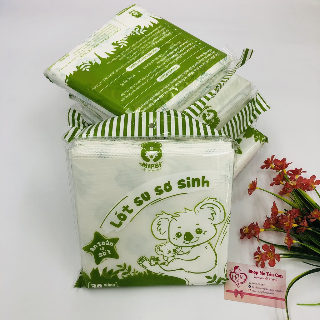 Lót Phân Su / Xu Mipbi Sơ Sinh 1 Túi 30 Miếng Mipbi Việt Nam