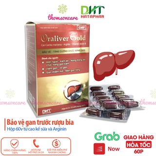 Giải độc gan Oraliver Gold của Dược Hà tây, bổ gan, thanh nhiệt, giảm dị ứng, mẩn ngứa từ Arginin và cao kế sữa