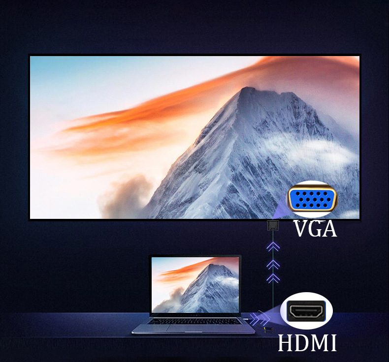 Cáp chuyển tín hiệu HDMI ra VGA có âm thanh dài - Jinghua z130