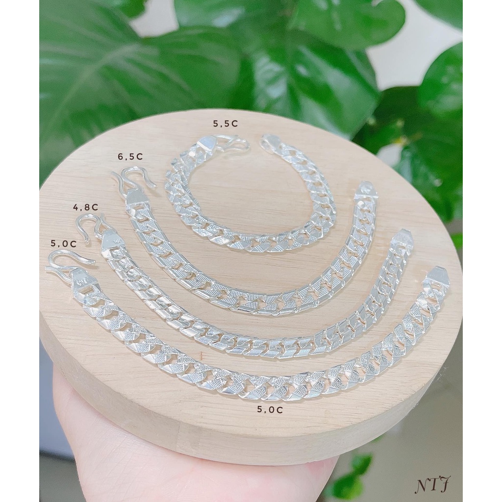 Lắc tay bạc nam đốt bạc s999