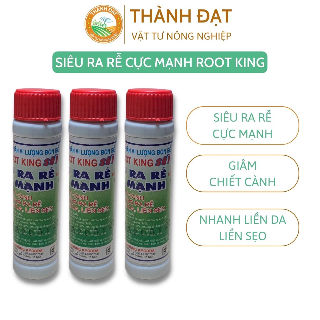Kích thích ra rễ cực mạnh ROOTKING lọ 20ml, dùng giâm chiết cành, kích rễ, hàng công ty