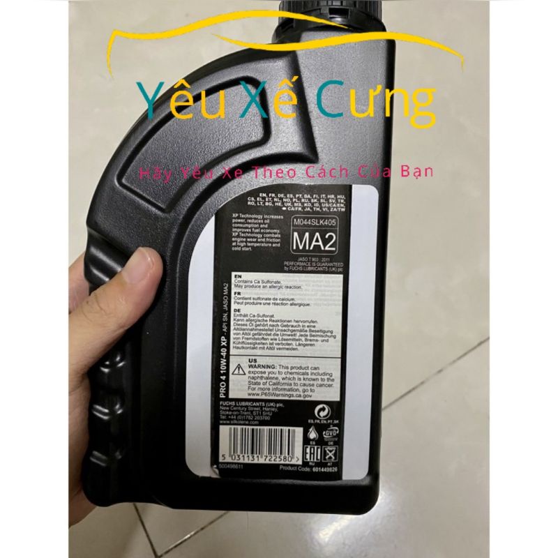 10W40 _ Nhớt Fuchs Silkolene Pro 4 XP 10W40 cho xe côn tay 4T