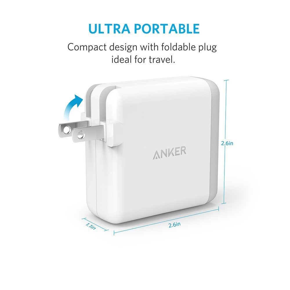 📍 Sạc ANKER PowerPort 4 Cổng USB, 40w - A2142  - Hàng Chính Hãng - Bảo Hành 18 Tháng