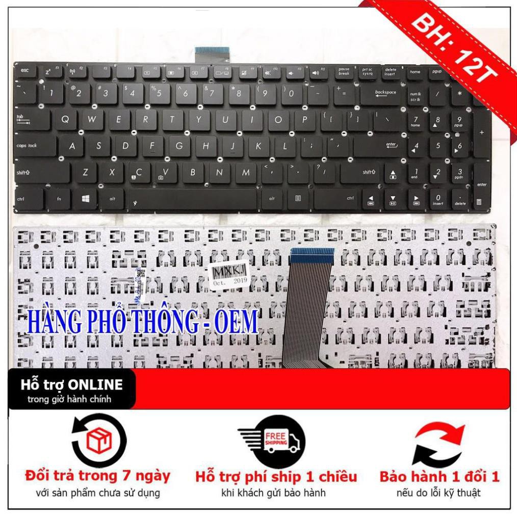 BH12TH Phím Laptop Asus F555 X555 K555 TP550 (cáp dài hơn X551, phím chìm phải hàn DÀNH CHO THỢ)