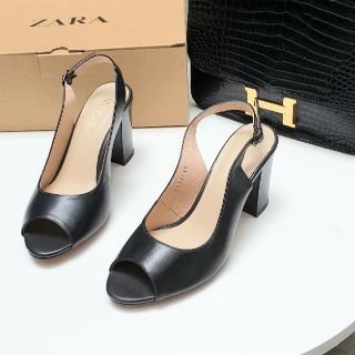 GIÀY DA THẬT GÓT TRỤ 7CM
