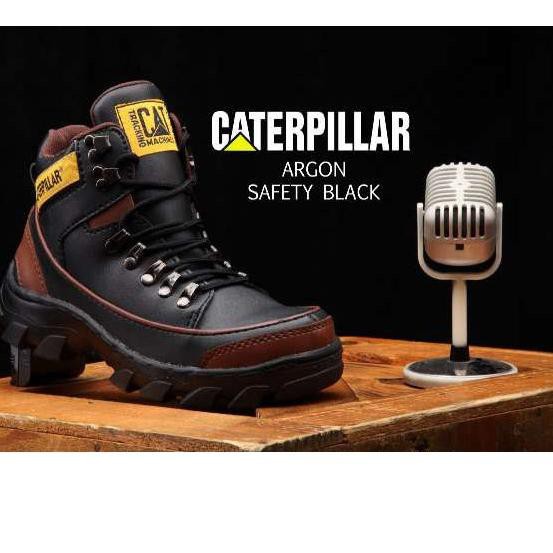 Giày Bốt Bảo Hộ Bu67 Caterpillar Argon Cổ Cao Màu Đen