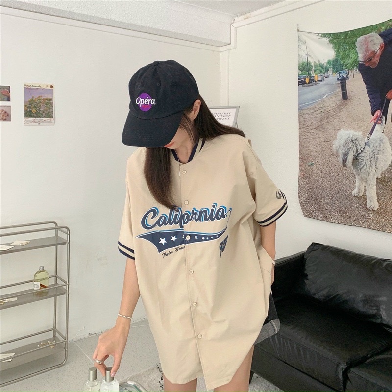 Áo tay lỡ  Áo khoác tay lửng unisex chạy viền ống tay in chữ CALI chất thô mềm dành cho nữ style Ulzzang Hàn Quốc PHULA