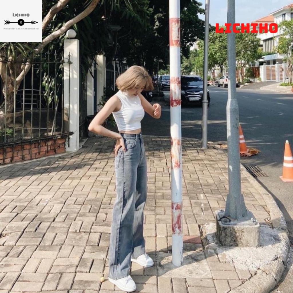 Áo croptop ba lỗ cổ lọ CT07 LICHIHO áo thun nữ chất vải tốt chất lượng | BigBuy360 - bigbuy360.vn