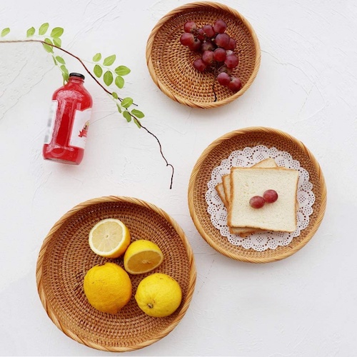 Rổ mây size nhỏ đựng đồ nhiều kích thước - Bát mây guột decor trang trí chụp hình - Rattan Bowl