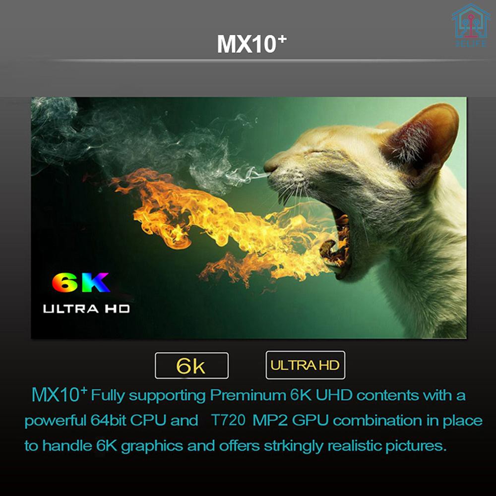【E&amp;V】MX10 Plus Smart TV Box Android 9.0 Allwinner H6 UHD 4K Media Player 6K Image Decoding 4GB / 32GB 2.4G / 5G WiFi BT4.0 100M LAN USB3.0 H.265 VP9