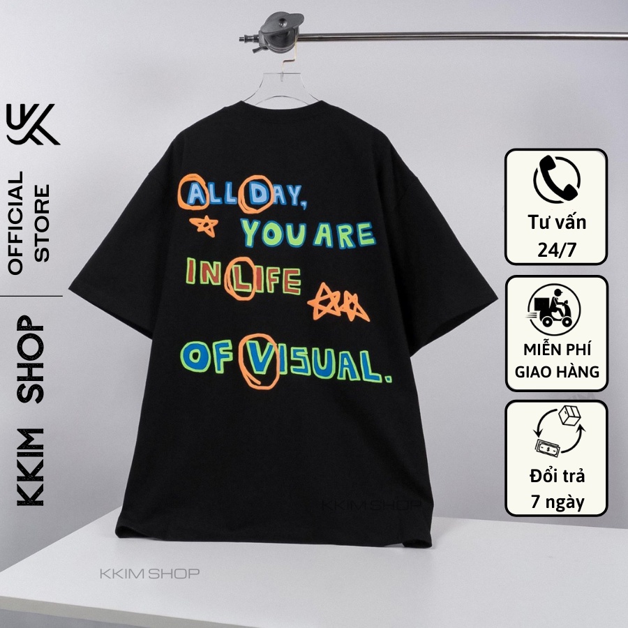 Áo Thun Tay Lỡ ADLV New (Mới), Form rộng oversize, áo phông unisex, chất liệu Cotton - KKIM Shop