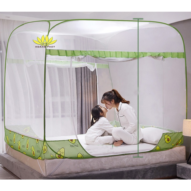 Mùng chụp đỉnh vuông Hoàng Phát  Mùng đỉnh rộng có viền chân - Cơ sở mùng ngủ Hoàng Phát