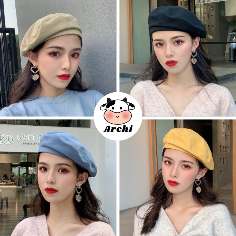 [Mã FAMAYWA2 giảm 10K đơn 50K] Mũ nồi beret ulzzang chất kaki