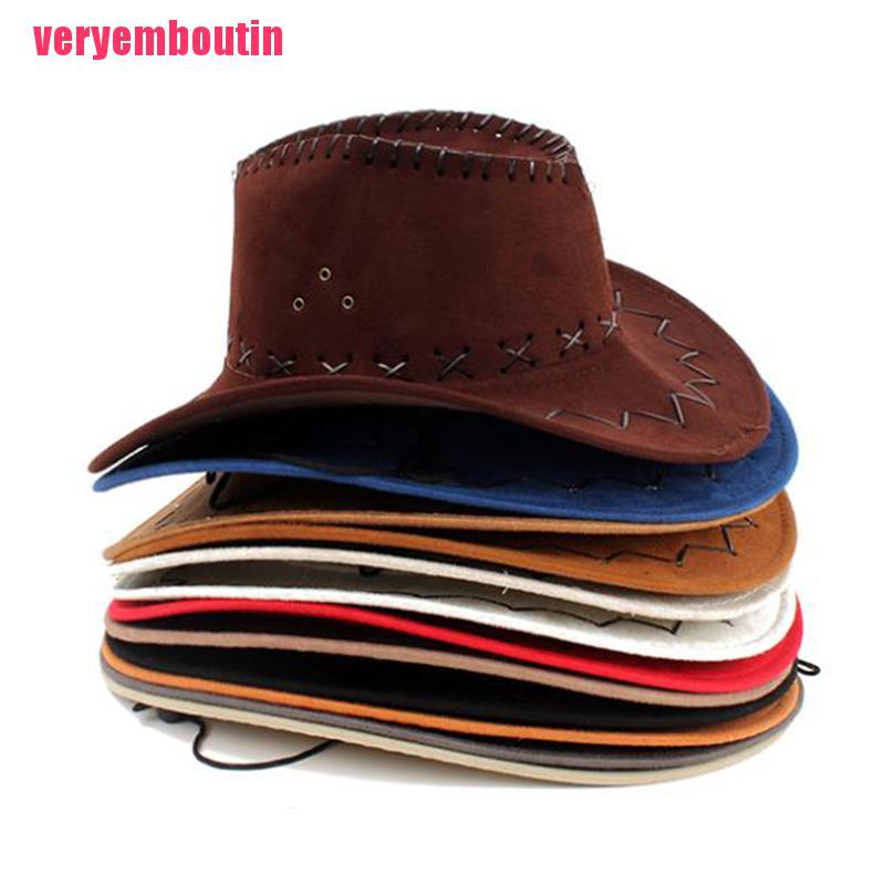 Mũ Xô Cao Bồi Unisex Có Dây Buộc Trưng Bày