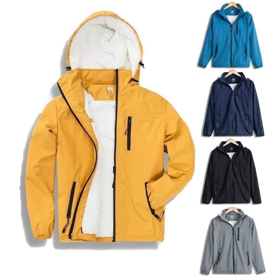 Áo khoác lót lông cừu ấm áp thời trang vải gió tráng bạc nhiều màu lựa chọn Top Menswear K1