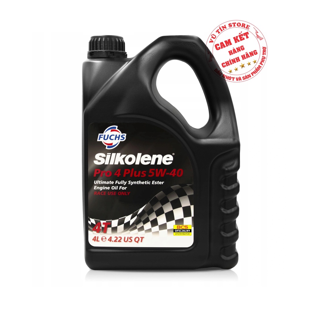 Dầu Nhớt Động Cơ Fuchs Silkolene Pro 4 Plus 5W-40 Race Use Only