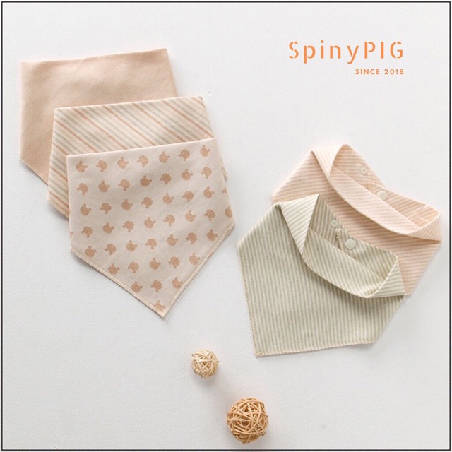 Set 10 yếm tam giác cotton 2 lớp siêu mềm cho bé