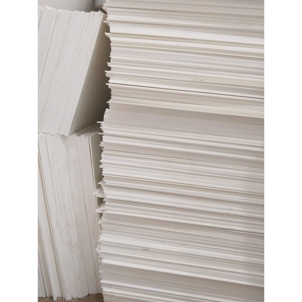 Fomex, formex, pvc foam trắng 8ly  A1 làm mô hình trưng bày handmade, kệ sách mỹ phẩm treo tường, vách ngăn