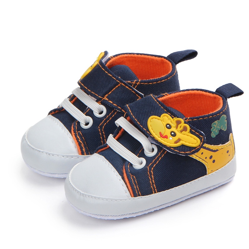 Giày Vải Cotton Đế Mềm Chống Trượt Dễ Thương Cho Bé Tập Đi