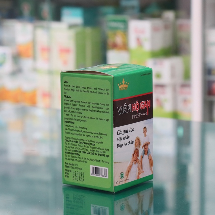 Viên Hộ Gan Kingphar - Hỗ trợ tăng cường chức năng gan, tăng cường chức năng giải độc gan (Hộp 60v)