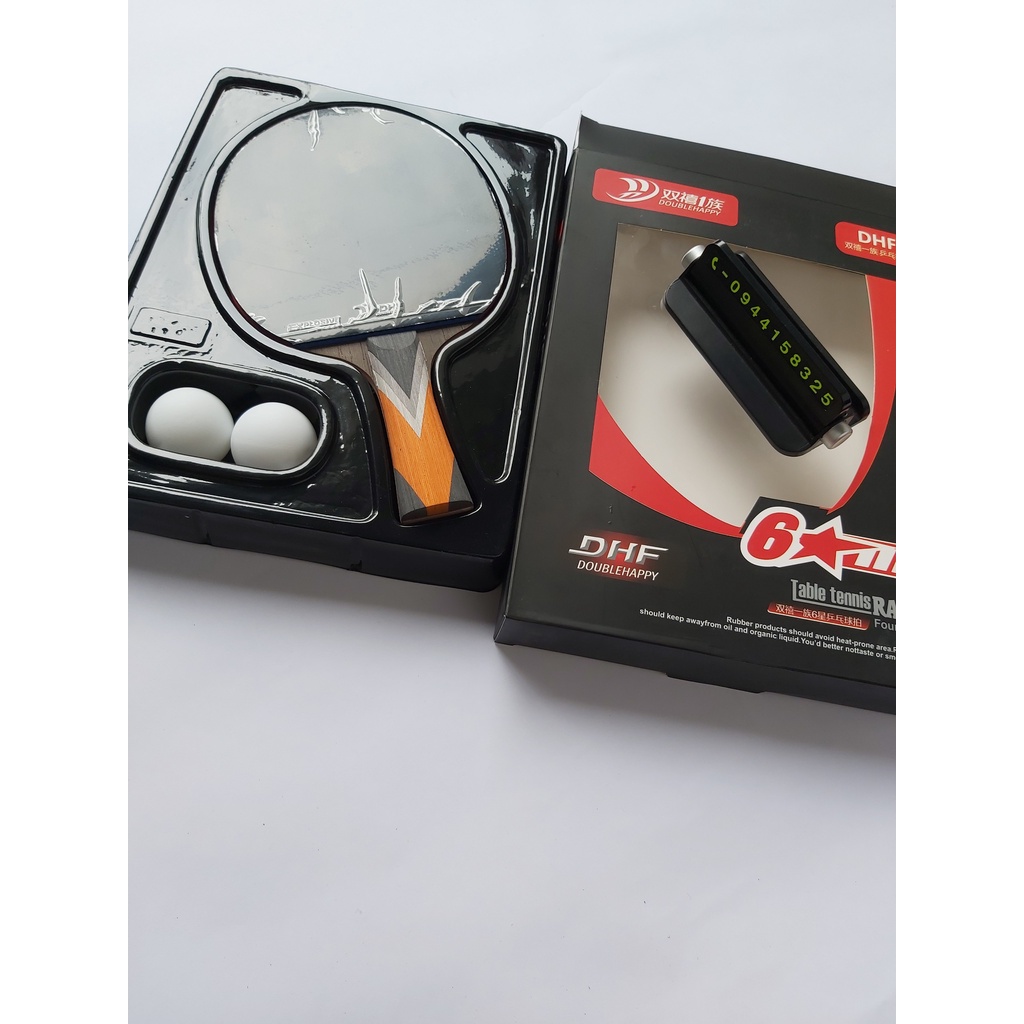 Vợt bóng bàn DHF DOUBLEHAPPY 6 sao A020   thể thao chuyên nghiệp