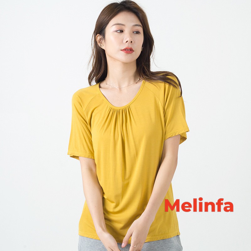 Áo thun nữ ngắn tay vải Modal (gỗ Sồi) mềm mại thoáng mát tự nhiên mặc mùa hè mã A0238