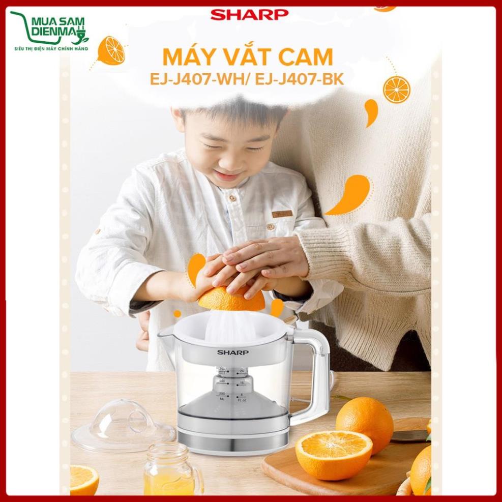 Máy Vắt Cam Sharp EJ-J415 | Máy ép cam EJ-J256-WH màu trắng 2023 Hàng Chính Hãng Bảo Hành 12 Tháng