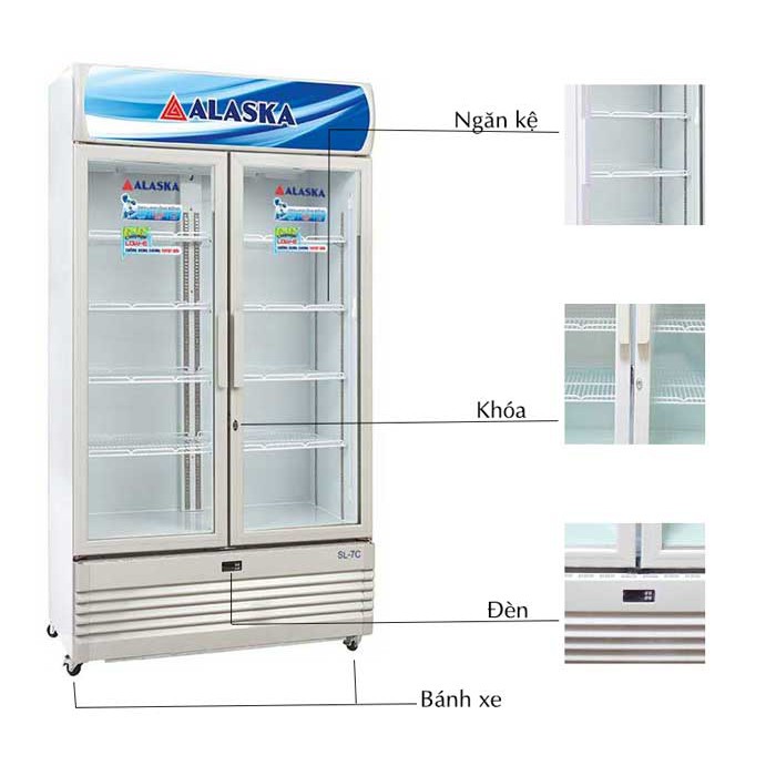 Tủ mát Alaska SL-7C 700 lít, tiết kiệm điện - Hàng chính hãng (Bảo hành 24 tháng chính hãng)