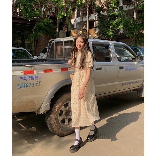 Đầm Búp Bê In Hoa Nhỏ Xinh Thời Trang Cho Phụ Nữ