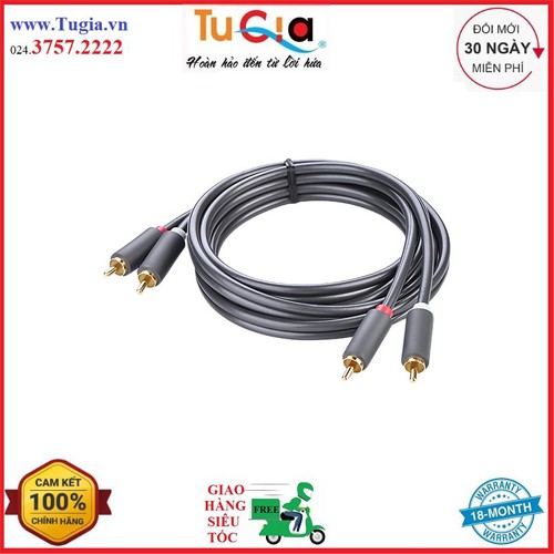 Cáp RCA Ugreen 4 Đầu Dương 10520 (5m) - Hàng Chính Hãng