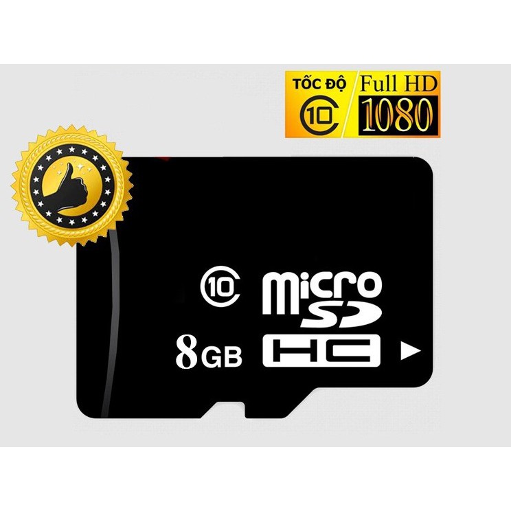Thẻ nhớ 8GB MicroSD Calss 10 Tốc độ truyền tải dữ liệu tối đa cực nhanh 75 MB/sec
