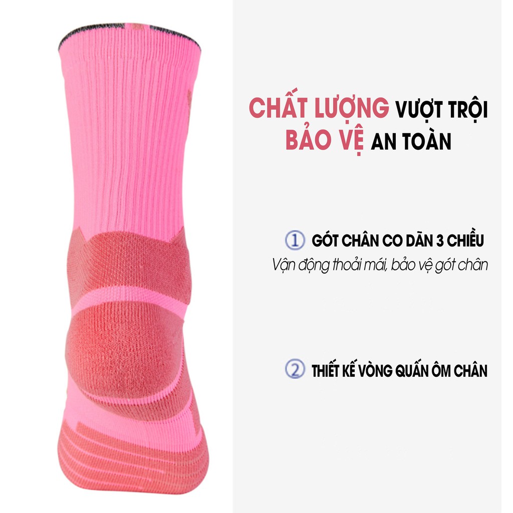 Tất Cao Cổ Đá Bóng Cao Cấp Veidoorn, Chống Trơn Trượt, Thoáng Khí, Khử Mùi Có Đệm Chuyên Dụng VT007 - AMBERVIETNAM