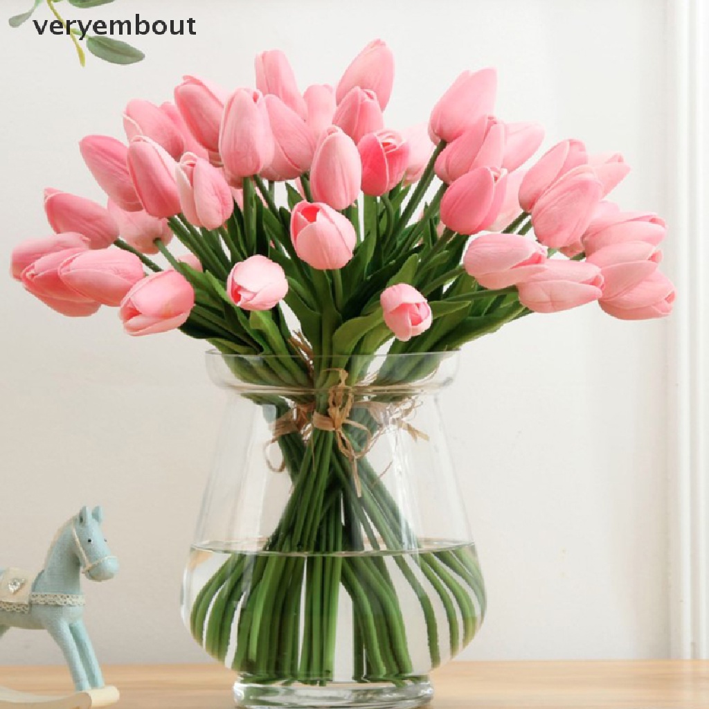 Bó hoa tulip nhân tạo trang trí nhà cửa/tiệc cưới