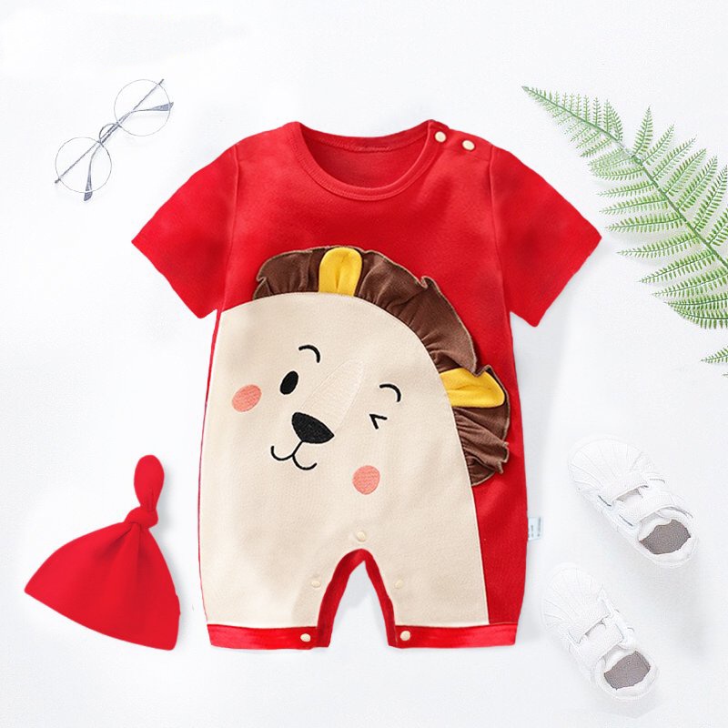 Body Đùi Cộc Tay Cho Bé Trai Bé Gái Dễ Thương Vải Cotton Mềm Mịn Cho Bé 3-12kg