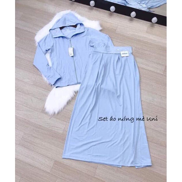 Set Áo nắng thông hơi và chân váy nắng | BigBuy360 - bigbuy360.vn