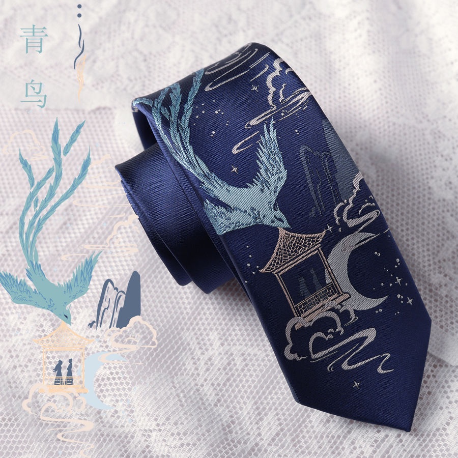 Cà Vạt Đồng Phục jk Bằng Da Họa Tiết Bướm Chim Màu Mù Tạt Thời Trang Nam _ Unisex