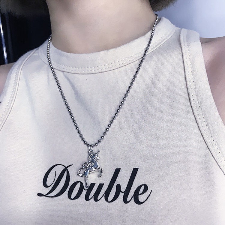 Dây chuyền trang trí mặt hình kỳ lân phong cách retro Hàn Quốc sành điệu C213