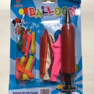 Vĩ đồ chơi bong bóng & ống bơm