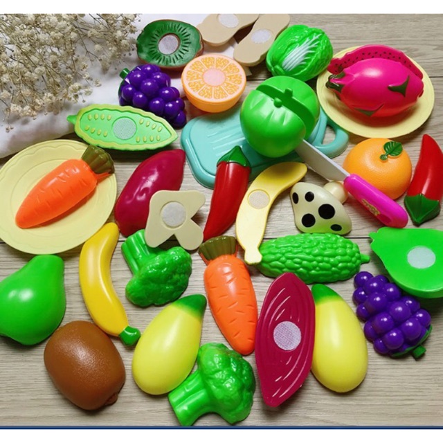 Bộ đồ chơi hoa quả cắt ghép