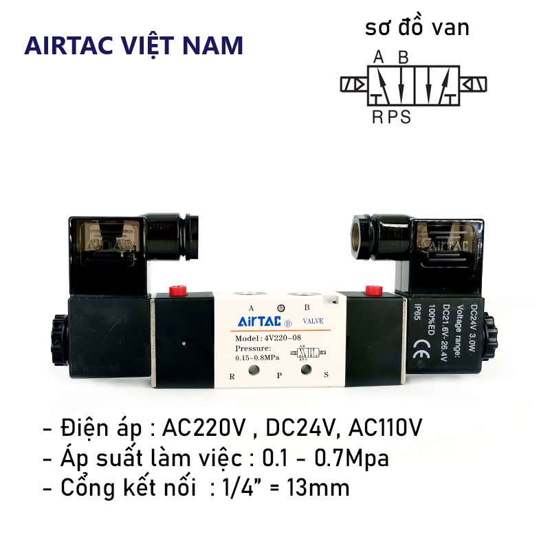 van điện từ airtac 4v220-08 chính hãng