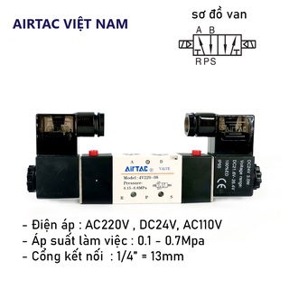 Van điện từ airtac 4v220-08 chính hãng