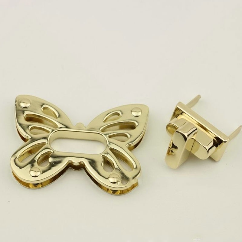 Khóa kim loại hình bướm thích hợp trang trí túi xách