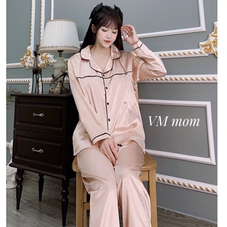 Bộ đồ bầu bộ sau sinh HÈ THU DÀI TAY đẹp giá rẻ cho mẹ bầu và sau sinh ở cữ có khóa ti t.lợi