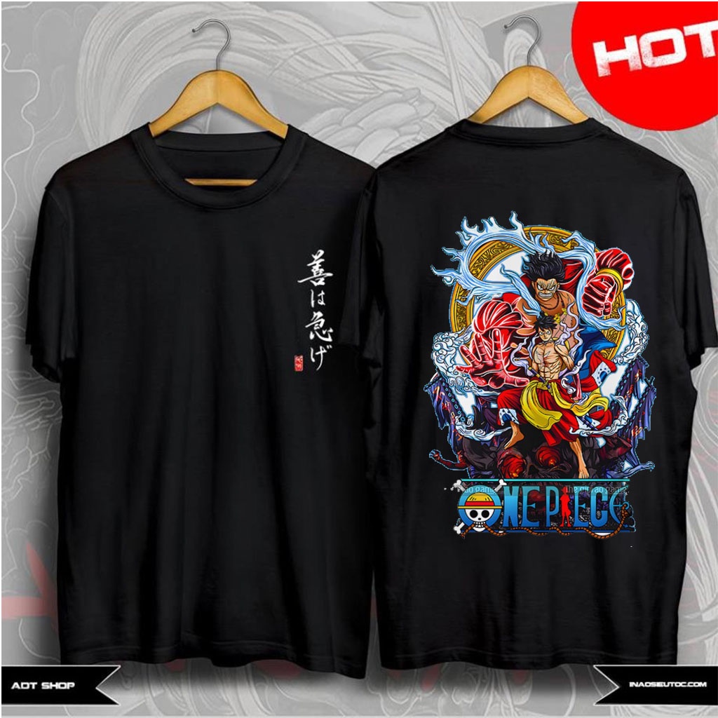 Áo One Piece Luffy, Áo Thun Luffy Màu Phông Unisex Nam Nữ Tay Ngắn Forn Rộng Vải Mềm Mại Mặc Thoáng Mát