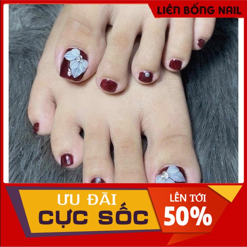 hoa bột nail móng chân . 5 đôi bằng 10 bông